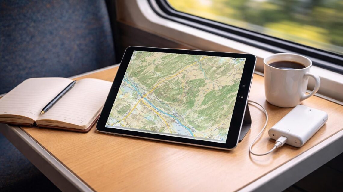 Cartes hors ligne : préparer iPad avant un long trajet, méthode