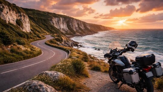 Les paysages époustouflants à découvrir avant le tunnel sous la manche en moto