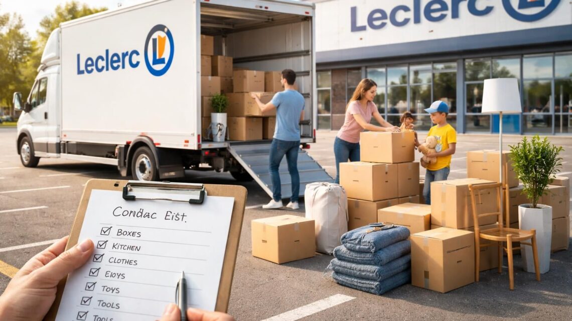 Location camion déménagement Leclerc : check-list avant le départ